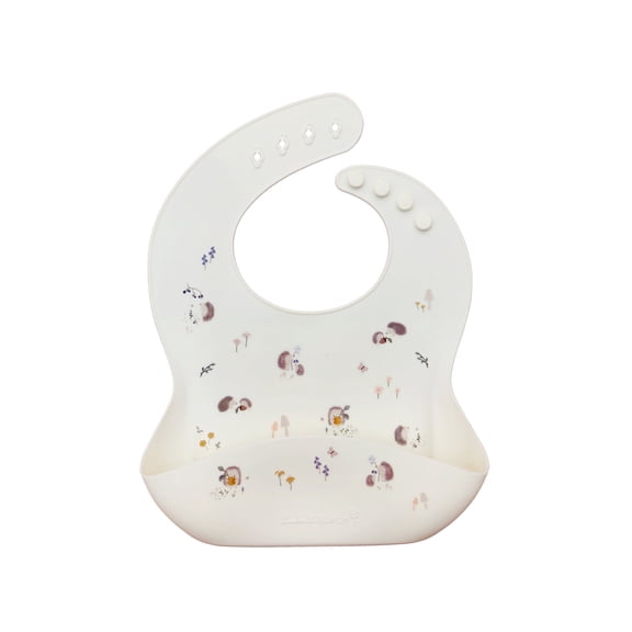 Loulou Lollipop Soft, Waterproof Silicone Feeding Bib for Babies and Toddlers 3 to 36 Months, Easy to Clean, Adjustable Fit and Catch-All Pouch - Avocado