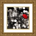 thumbnail image 1 of Loumer, Dianne 12x12 Gold Ornate Wood Framed with Double Matting Museum Art Print Titled - A Kiss in the Night- detail (BW), 1 of 4