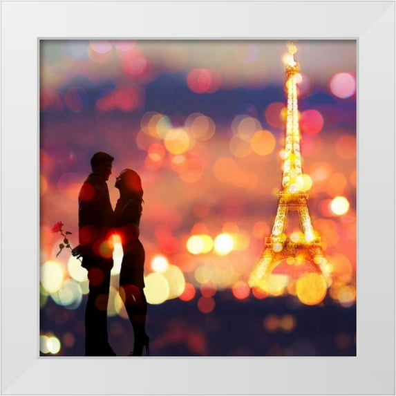 Loumer, Dianne 15x15 White Modern Wood Framed Museum Art Print Titled - A Date in Paris (detail)