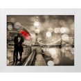 thumbnail image 1 of Loumer, Dianne  32x25 White Modern Wood Framed Museum Art Print Titled - Kissing in London (detail, BW), 1 of 4