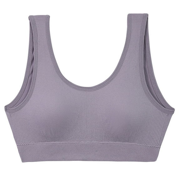 Lounge Bras Women Back Wrap Chest Without Steel Ring Gathering Bra Versatile Anti Glare Sports Bra Cotton Bra Grey M