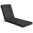 thumbnail image 1 of Lounge Chair Cushion 72x21x3 Inch,Waterproof Chaise Lounge Cushion with Non-Slip Bottom, Double Piping Chaise Lounge Cushions Outdoor with Removable Cover,Black, 1 of 12
