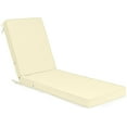 thumbnail image 1 of Lounge Chair Cushion 72x21x3 Inch,Waterproof Chaise Lounge Cushion with Non-Slip Bottom, Double Piping Chaise Lounge Cushions Outdoor with Removable Cover,Cream, 1 of 12