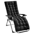 thumbnail image 1 of Lounge Chair Cushions 67x22x4in Thickened Padding Chaise Lounger Cushion Recliner Rocking Chair Sofa Mat Pad Chair Cushion for Indoor Outdoor Furniture, Chair Cushion/Black, 1 of 6