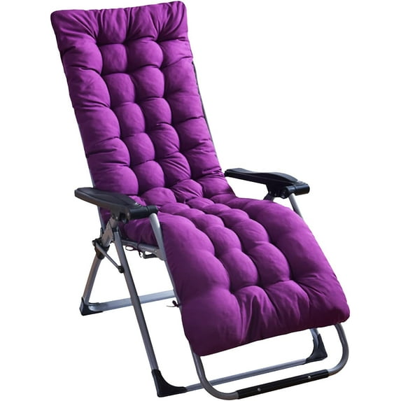 Lounge Chair Cushions Chaise Lounger Cushion Soft Sofa Mat Long Bench Cushion for Outdoor Furniture, Indoor Outdoor Recliner Zero Gravity Chair Cushion/Purple