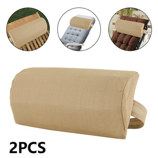 1 Pack Outdoor Waterproof Head Pillow, Merry Christmas Truck Throw Pillow  with Insert & Straps Lumbar Cushion Chaise Lounge Headrest Pillow for Patio