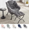 thumbnail image 1 of PUKNLY Lounge Chair with Ottoman for Small Spaces, Modern Accent Chair with Footrest, Armrests & Side Pocket, Compact Reading Chair for Living Room, Bedroom Corner, 1 of 16