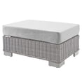 thumbnail image 1 of Lounge Chair Ottoman, Sunbrella, Rattan, Wicker, Grey Gray, Modern Contemporary Urban Design, Outdoor Patio Balcony Cafe Bistro Garden Furniture Hotel Hospitality, 1 of 9