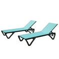 Lounge Chair Outdoor Set of 2, Aluminum Plastic Patio Chaise Lounge