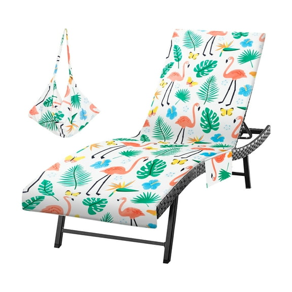 Lounge Chair Towel Cover 83inch Absorbent Microfiber Beach Chair Covers with Side Pockets Quick Dry for Pool Sunbathing Summer