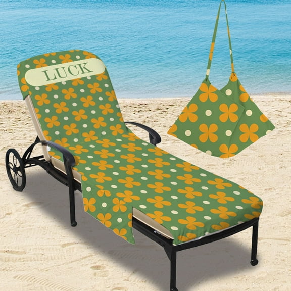 Lounge Chair Towel Cover, Beach Chair Cover, Pool Lounge Chair Covers for Outdoor,Garden, Beach,Sun Lounger,Hotel Pool,Large Size and No Sliding, 82.6" X 28.7"