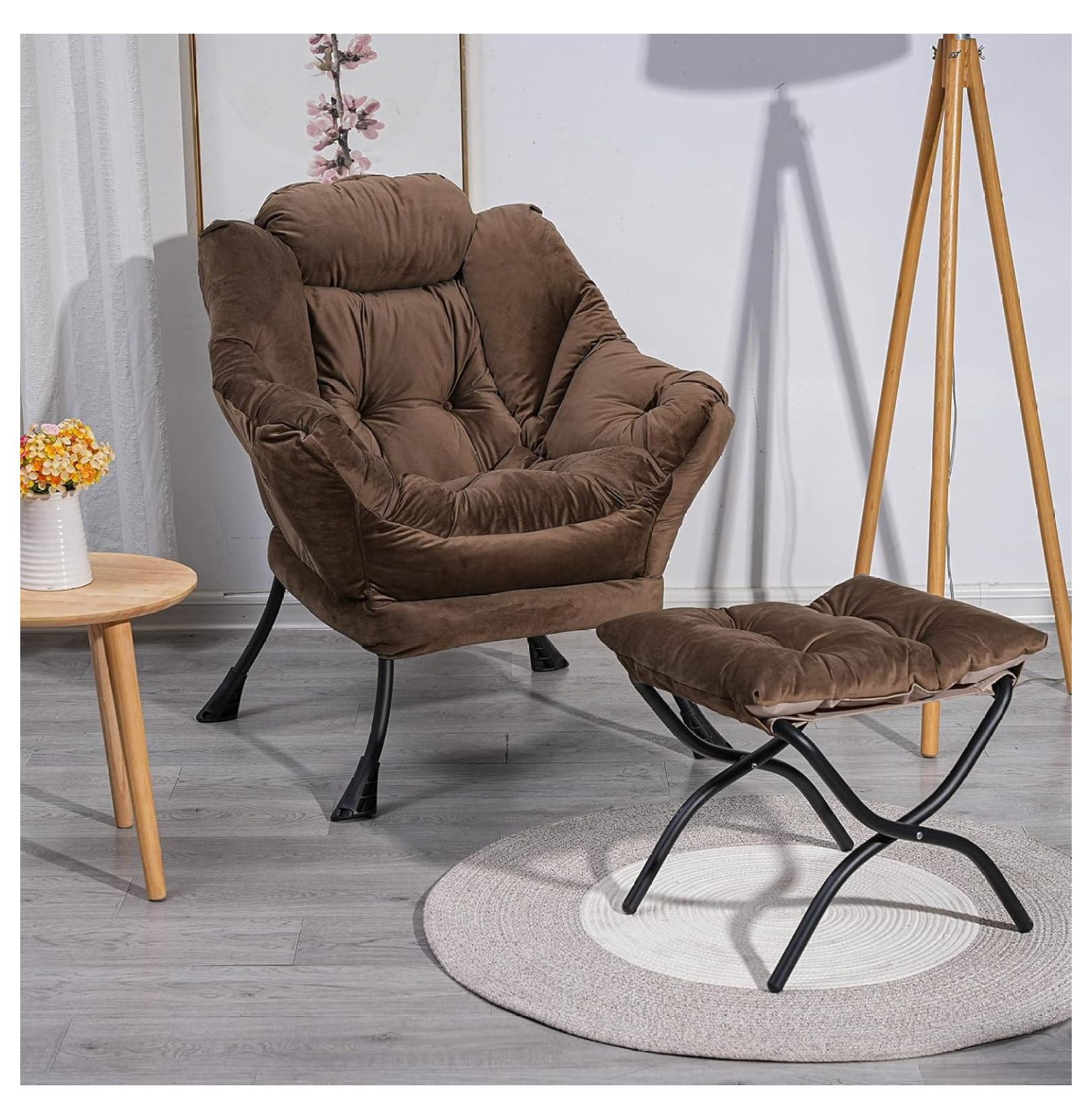 Lounge Chair with Ottoman,Lazy Chair with Ottoman,Comfy Accent Chair ...