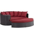 thumbnail image 1 of Lounge Daybed Sofa Bed, Red, Wicker Rattan, Outdoor Patio Balcony Cafe Bistro Garden Hospitality Restaurant, Modern Contemporary, HB37039, 1 of 4