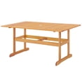 thumbnail image 1 of Lounge Dining Table, Rectangular, Wood, Brown Natural, Modern Contemporary Urban Design, Outdoor Patio Balcony Cafe Bistro Garden Furniture Hotel Hospitality, 1 of 5