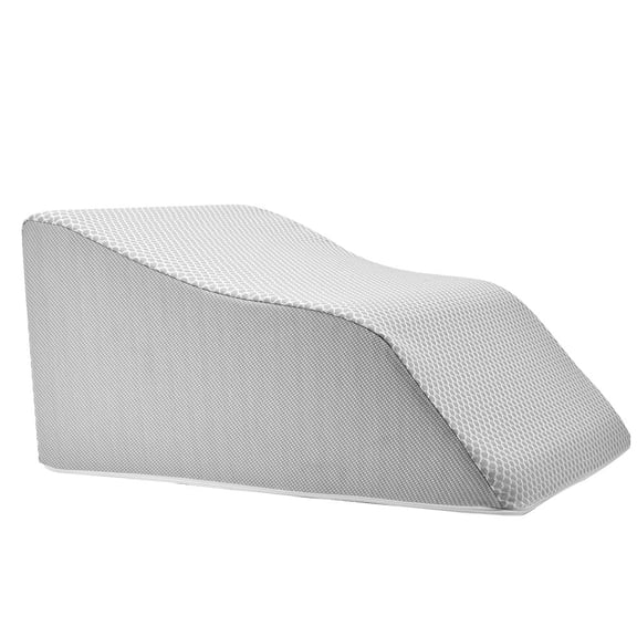 Lounge Doctor Elevating Leg Rest Wedge Pillow with Memory Foam, Heather Grey, Medium