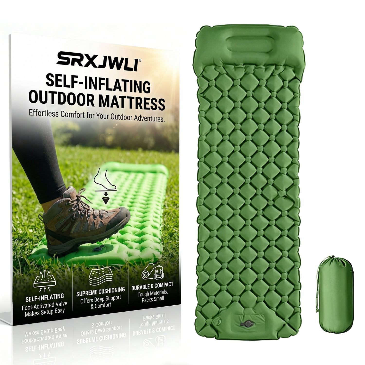 Lounge Mat - Your Portable Chill Zone, Inflatable Camping Mattress for Car SUV Travel, Thick Sleeping Pad with Ergonomic Support, Lightweight Foldable Outdoor Bed, Durable Leak-Resistant Air