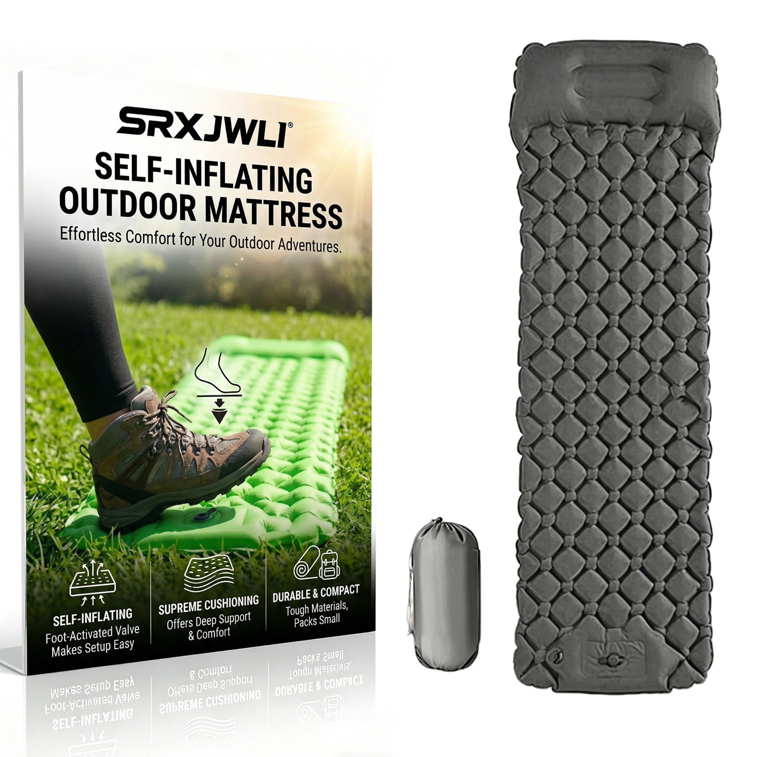Lounge Mat - Your Portable Chill Zone, Inflatable Camping Mattress for Car SUV Travel, Thick Sleeping Pad with Ergonomic Support, Lightweight Foldable Outdoor Bed, Durable Leak-Resistant Air