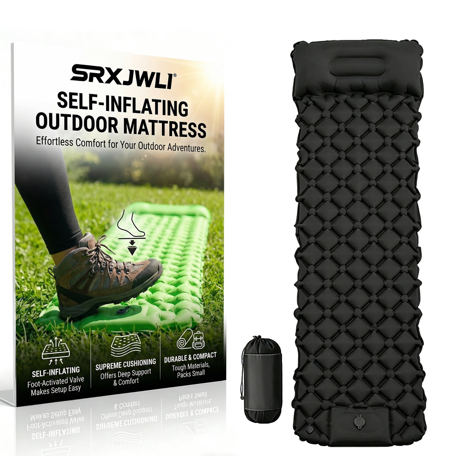 Lounge Mat - Your Portable Chill Zone, Inflatable Camping Mattress for Car SUV Travel, Thick Sleeping Pad with Ergonomic Support, Lightweight Foldable Outdoor Bed, Durable Leak-Resistant Air
