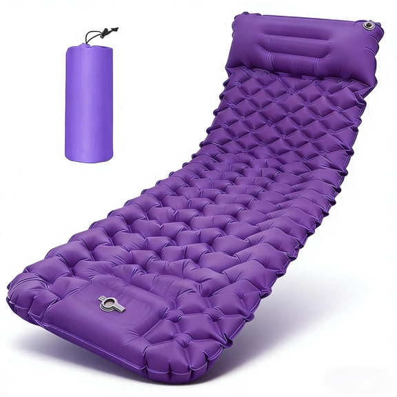 Lounge Mat - Your Portable Chill Zone, Self-Inflating Ergonomic Design Camping Mattress,Widened and Thickened Foot-Operated Inflating Camping Mattress Pad for a Wide Range of Scenarios