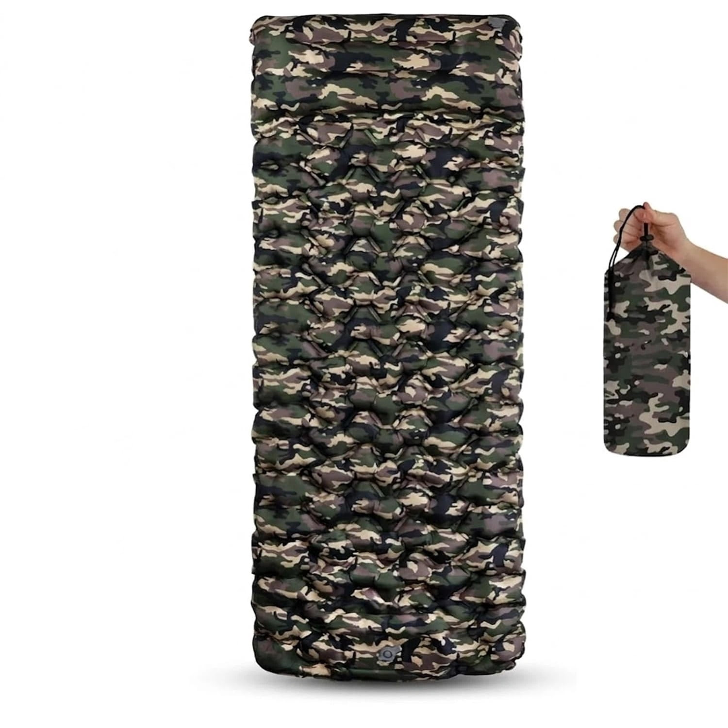 Lounge Mat - Your Portable Chill Zone, Thick Memory Foam Sleeping Pad for Camping, Self Inflating Travel Air Mattress with Pump, Lightweight Portable Car Tent Bed for Outdoor Backpacking,Green