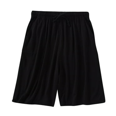 Lounge Pajama Shorts for Men Soft Modal Pj Bottoms Drawstring Casual Solid Workout Sweat Shorts with Pockets