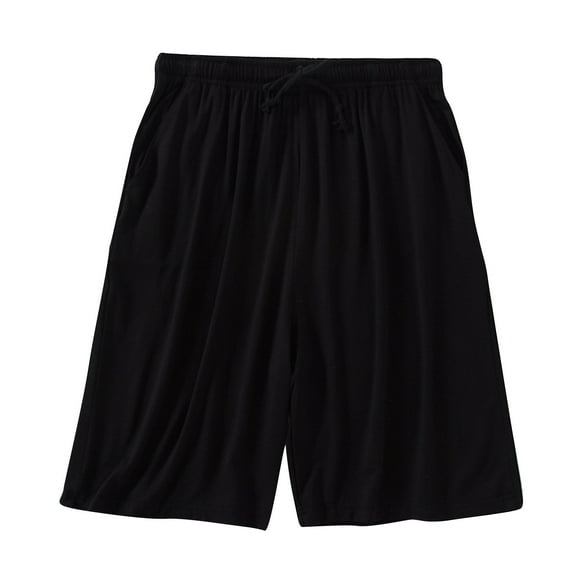 Lounge Pajama Shorts for Men Soft Modal Pj Bottoms Drawstring Casual Solid Workout Sweat Shorts with Pockets