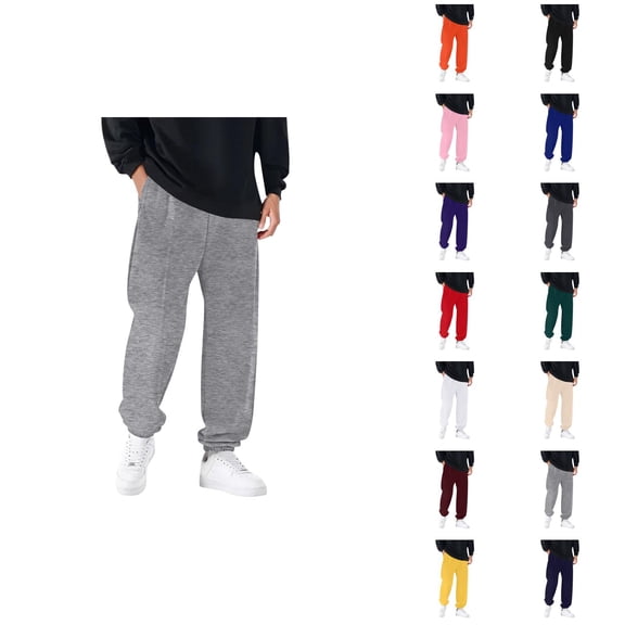 Lounge Pants - Comfortable Breathable Sweatpants with Pockets and Elastic Waistband for Winter Warmth