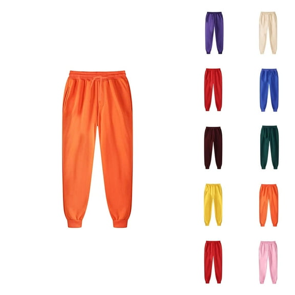 Lounge Pants - Comfortable Breathable Sweatpants with Pockets and Elastic Waistband for Winter Warmth