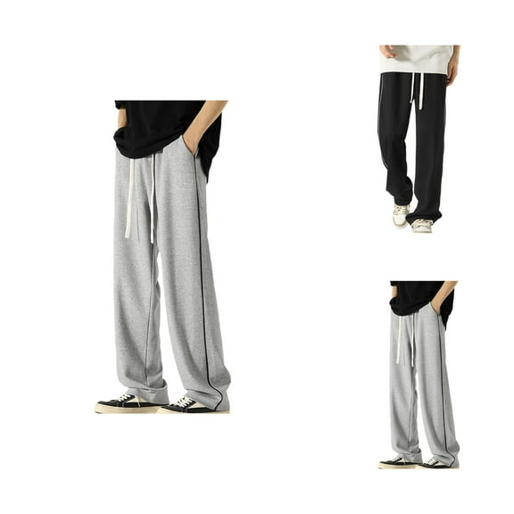Lounge Pants - Comfortable Breathable Sweatpants with Pockets and Elastic Waistband for Winter Warmth