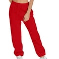 thumbnail image 1 of Lounge Pants Women Sevevn Women's Drawstring Sweatpants Low Rise Baggy Wide Leg Pants with Pockets, 1 of 6