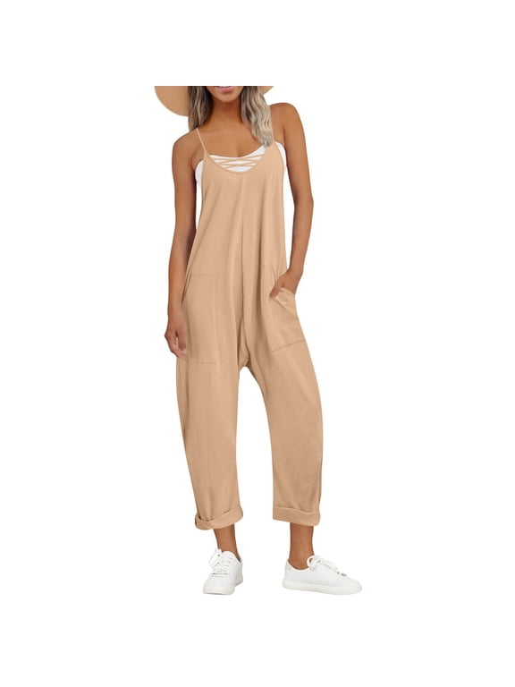 Lounge Pants Women Sevevn Womens Jumpsuits Casual Overalls Sleeveless Strap Rompers Travel Vacation Outfits Fall Fashion Clothes