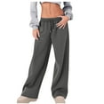 thumbnail image 1 of Lounge Pants Women Wide Leg Pants Woman Soft Women's Winter Solid Color Casual Wide Leg Sweatpants With Elastic Waistband, 1 of 6