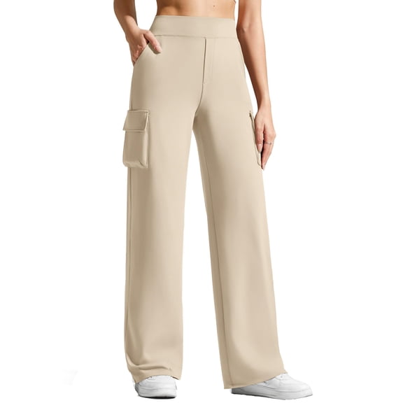 Lounge Pants Women with Pockets High Waisted Flowy Casual Summer Travel Vacation Clothes