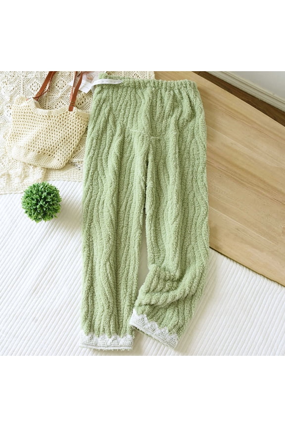 Lounge Pants for Juniors Plus Size Flannel Pants Soft Comfy Casual Warm Fleece Sleep Pajama Pants
