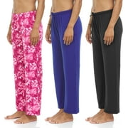Lounge Pants for Women 3 Pack Sleep Casual Sleep Bottom Pajama Pants Set C, Small