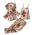 thumbnail image 1 of Lounge Pjs Pajama’s for Women Set Homewear Nightdress Three Piece Suit Lace Pajamas Set Pajama Sets Pink S, 1 of 4
