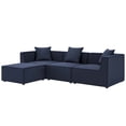 thumbnail image 1 of Lounge Sectional Sofa Set, Fabric, Blue Navy, Modern Contemporary Urban Design, Outdoor Patio Balcony Cafe Bistro Garden Furniture Hotel Hospitality, 1 of 10