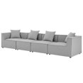 thumbnail image 1 of Lounge Sectional Sofa Set, Fabric, Grey Gray, Modern Contemporary Urban Design, Outdoor Patio Balcony Cafe Bistro Garden Furniture Hotel Hospitality, 1 of 10
