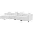 thumbnail image 1 of Lounge Sectional Sofa Set, Fabric, White, Modern Contemporary Urban Design, Outdoor Patio Balcony Cafe Bistro Garden Furniture Hotel Hospitality, 1 of 10