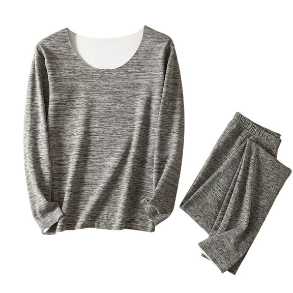 Lounge Sets For Women Sevevn Womens Dralon Pajama Set Winter Warm Round Neck Trousers Home Clothes Pajamas Set