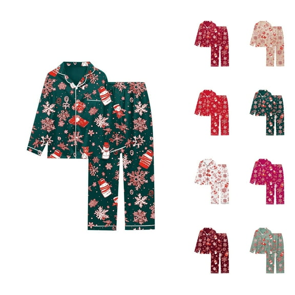Lounge Sets for Women – Minimalist Pajama Sets for Women with Button Top and Shorts for Weekend Relaxation Printed Women's Long Sleeved Pajamas Pajamas