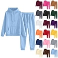 thumbnail image 1 of Lounge Sets for Women 2 Piece Fall Causal Travel Sweatsuits Comfy Matching Sets Hoodie Sweatpants with Pockets Red S, 1 of 7