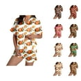 thumbnail image 1 of Lounge Sets for Women – Two Piece Pajama Set with Easy Fit for Everyday Use Ladies' Thanksgiving Turkey Print Pajama Shorts Set 2024, 1 of 5