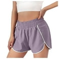 thumbnail image 1 of Lounge Shorts Women! Audhol Women's Athletic Workout Shorts Elastic Waist Running Pockets Pants Womens Summer Shorts Purple XL, 1 of 6