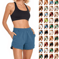 thumbnail image 1 of Lounge Shorts for Women Loose Casual Shorts with Pockets, Stylish Elastic Waist Solid Color, Soft Comfortable, Summer Outdoor Daily Wear | VerBelle,White M, 1 of 8