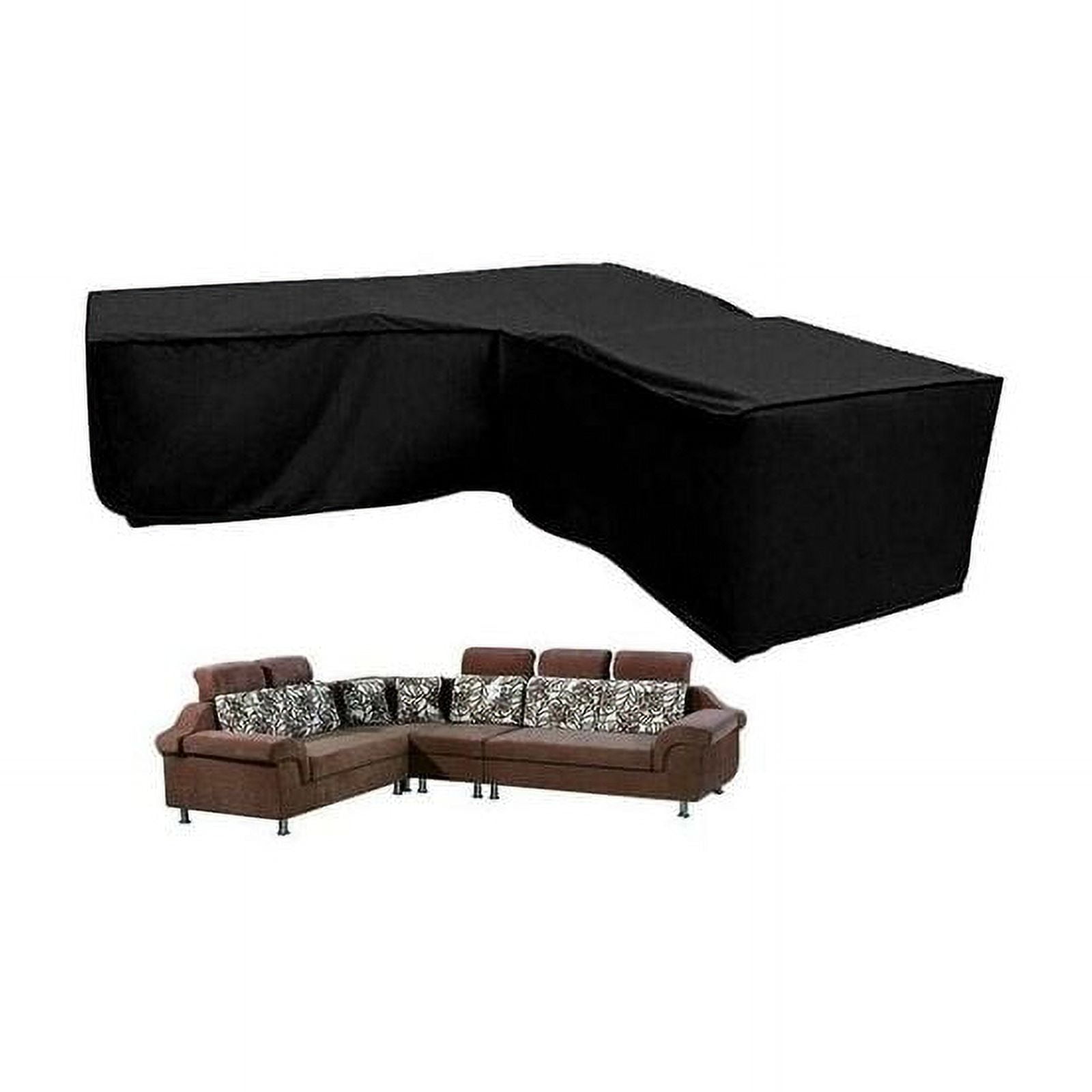 Left L-shaped lounge sofa cover with cords underneath, 200 x 270 cm