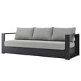 thumbnail image 1 of Lounge Sofa, Grey Gray, Aluminum, Metal, Fabric, Modern Contemporary, Outdoor Patio Balcony Cafe Bistro Garden Furniture Hotel Hospitality, 1 of 8