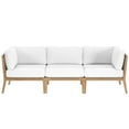 thumbnail image 1 of Lounge Sofa, Grey Gray Natural, Teak Wood, Outdoor Patio Balcony Cafe Bistro Garden Hospitality Restaurant, Modern Contemporary HB34451, 1 of 11
