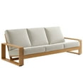 thumbnail image 1 of Lounge Sofa, Ivory White, Aluminum, Wood, Outdoor Patio Balcony Cafe Bistro Garden Hospitality Restaurant, Modern Contemporary, HB37958, 1 of 9
