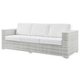 thumbnail image 1 of Lounge Sofa, White, Stainless Metal, Outdoor Patio Balcony Cafe Bistro Garden Hospitality Restaurant, Modern Contemporary HB33327, 1 of 8